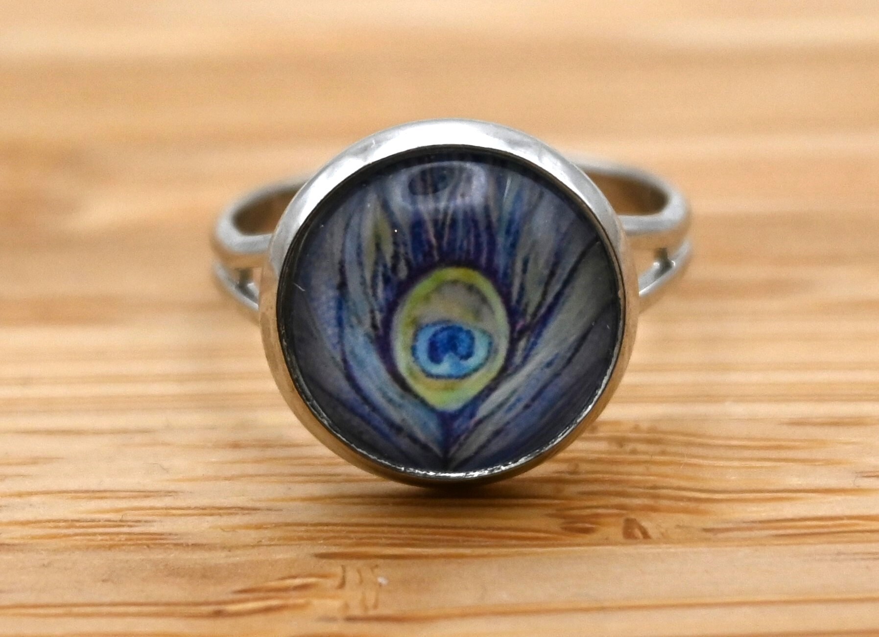 Ring Pauwenveer blauw