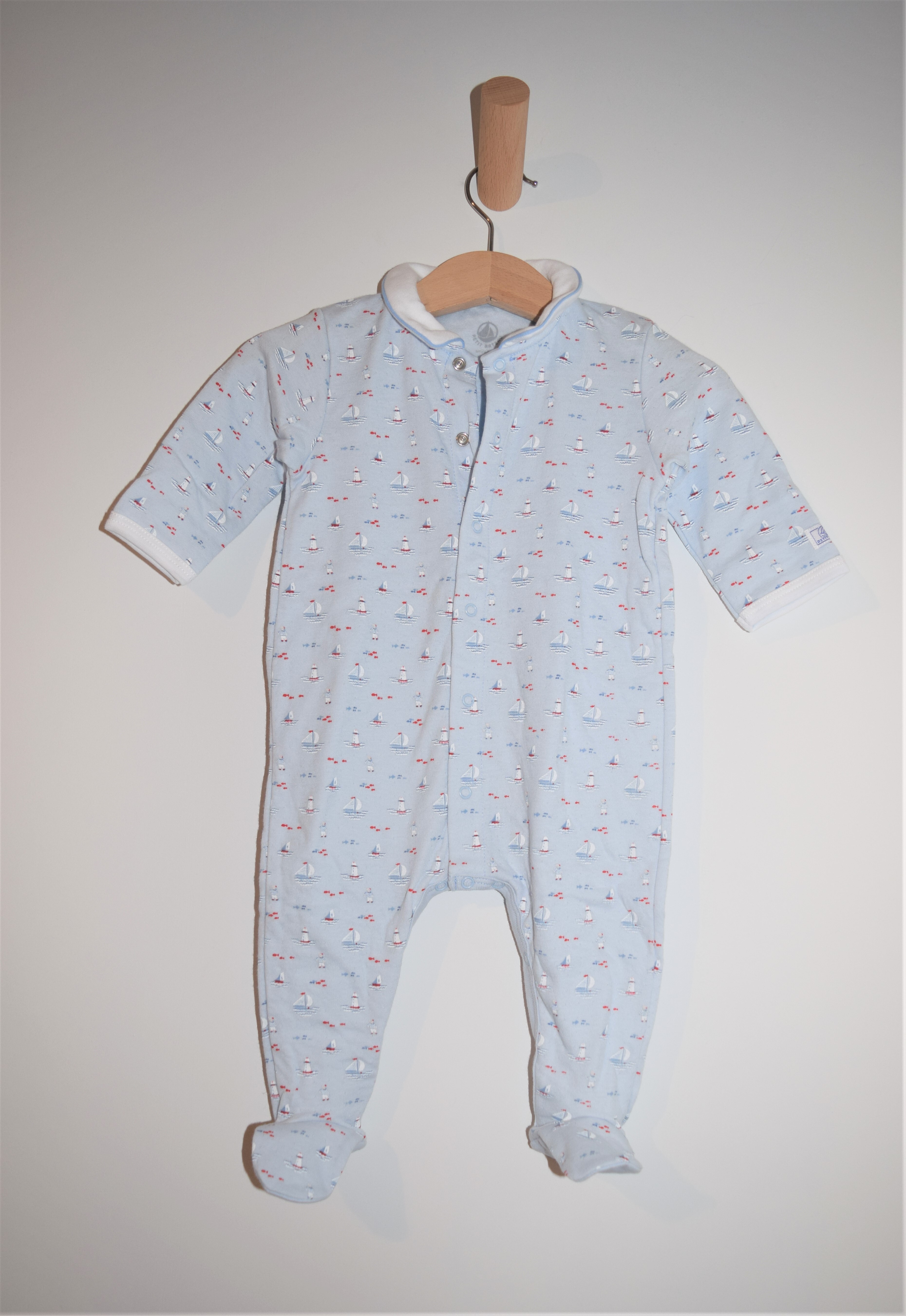 Pyjama met voetjes, Petit Bateau, 6 maanden