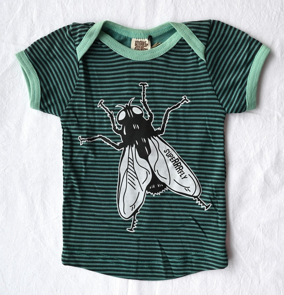 [SRE083] T-shirt, Retro-Rock-and-Robots, 9/12 maanden