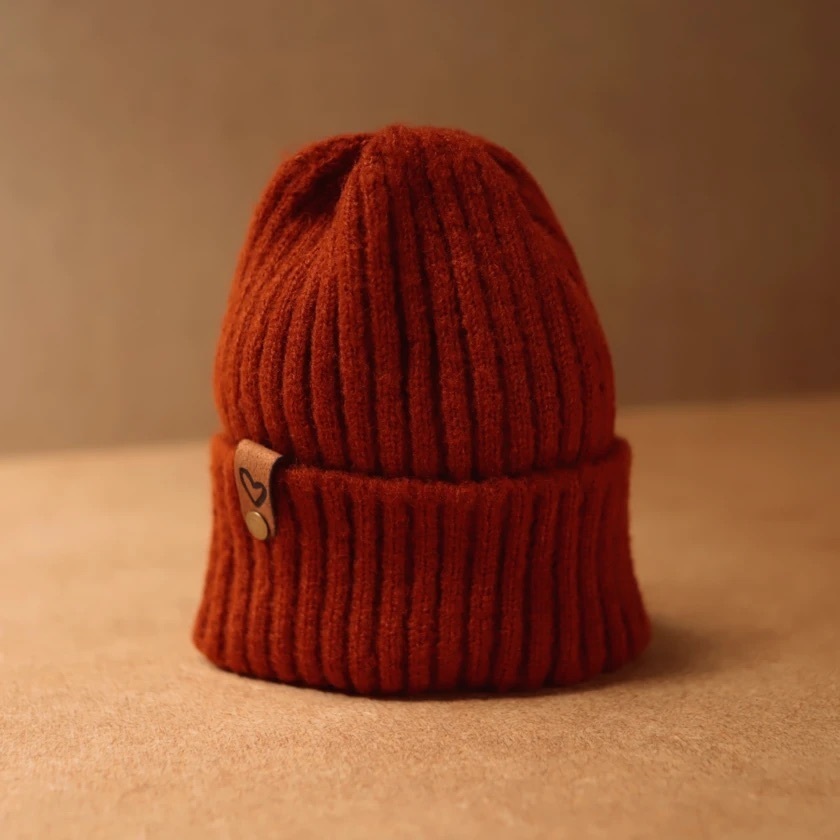 [OF6002] Warme roetskleurige muts, 0/3 jaar