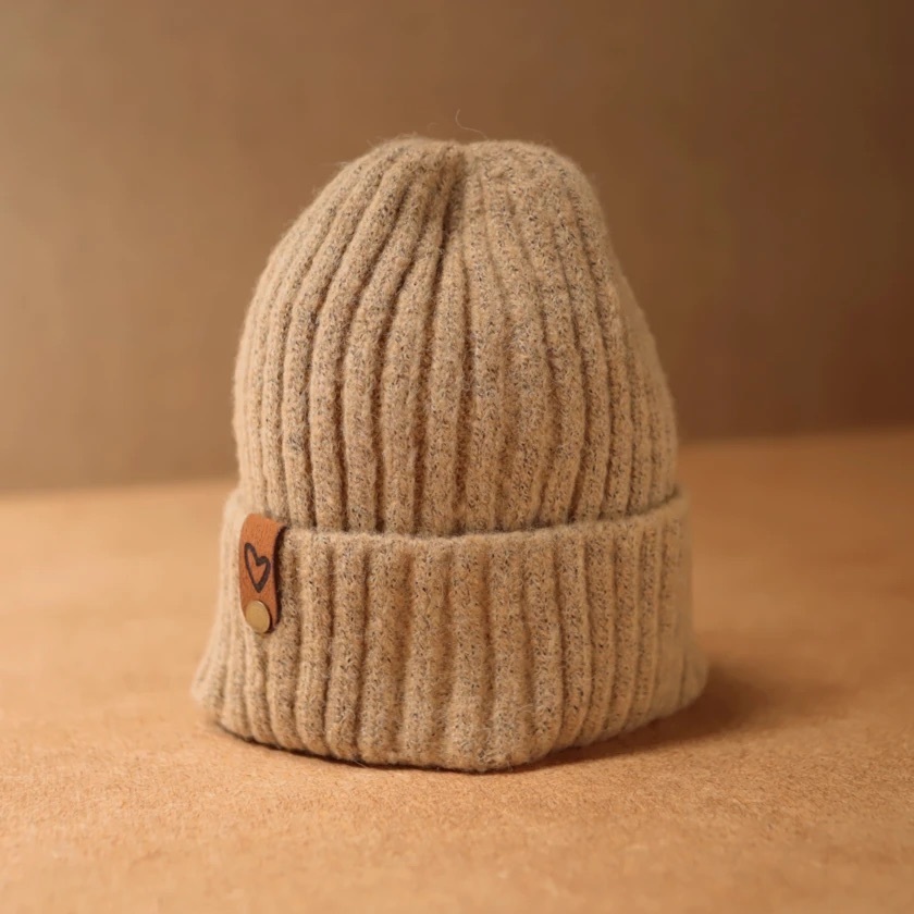Warme beige muts, 0/3 jaar
