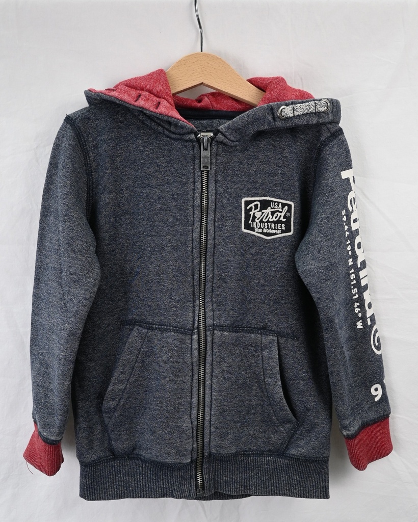 [IBU096] Hoodie met rits, Petrol, 6 jaar