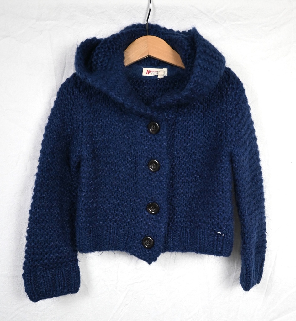 Cardigan met kap, AO76, 4 jaar