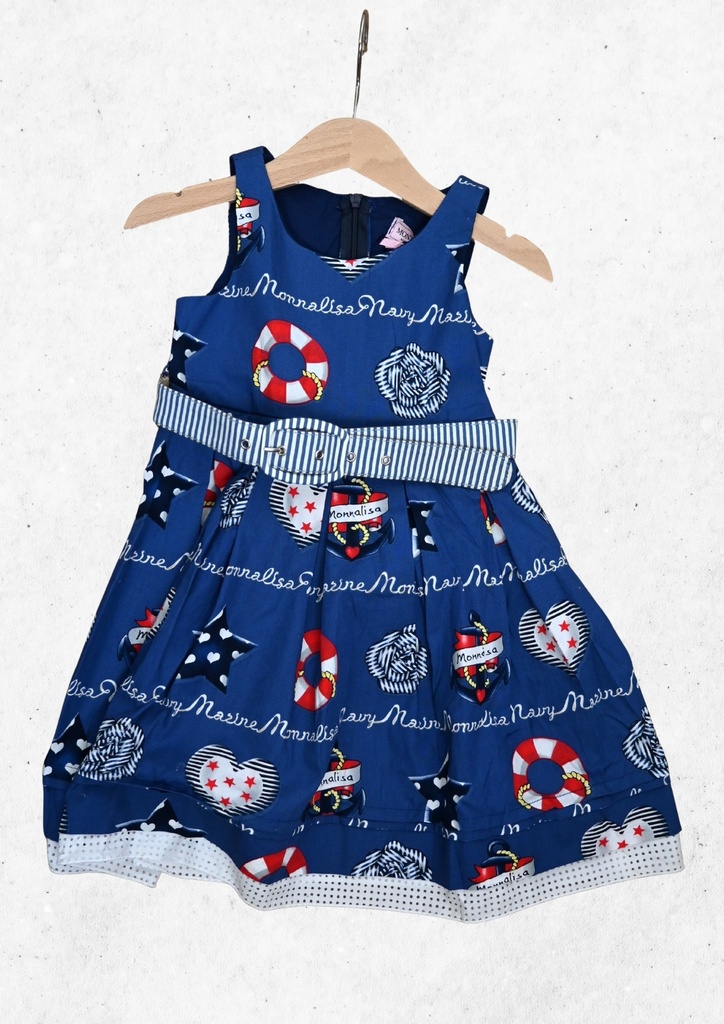 Zomerjurk met riem, Monnalisa, 2 jaar